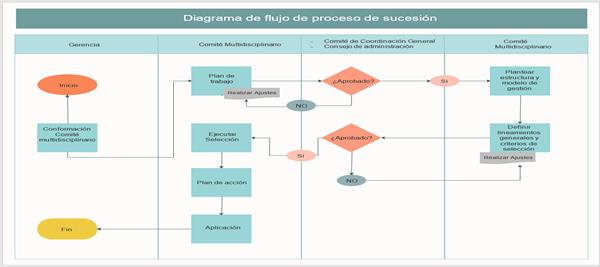 Diagrama
de flujo de proceso de sucesión