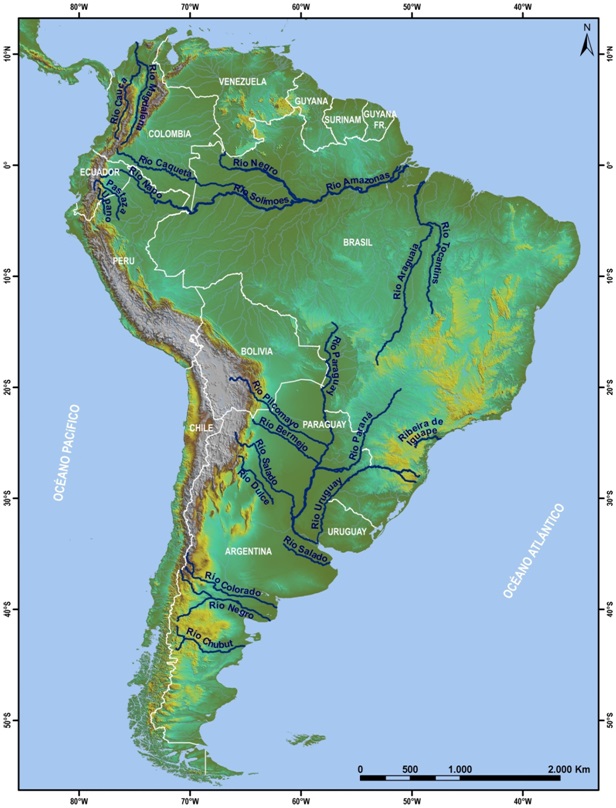 Ríos
de las Tierras Bajas de América del Sur abordados en el dossier.