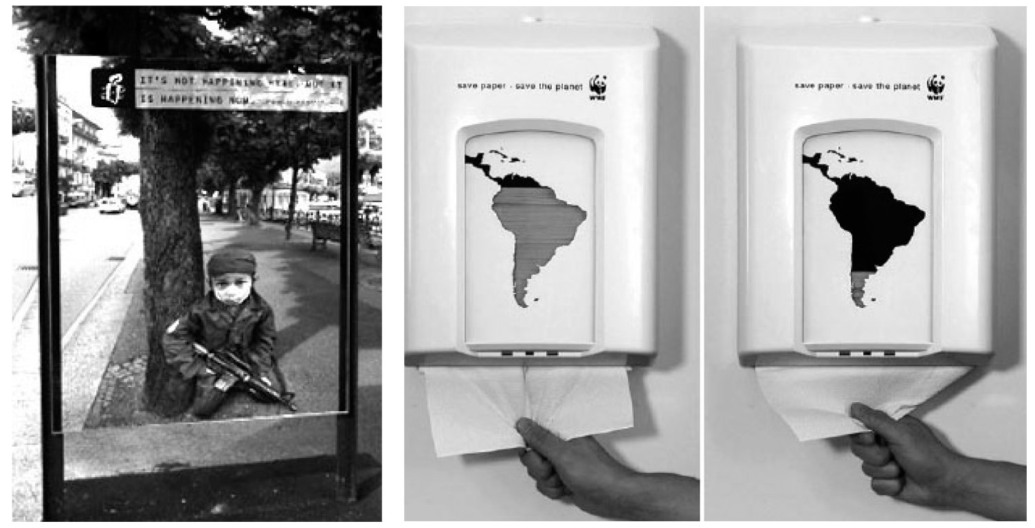 Publicidad de Amnistía Internacional y WWF