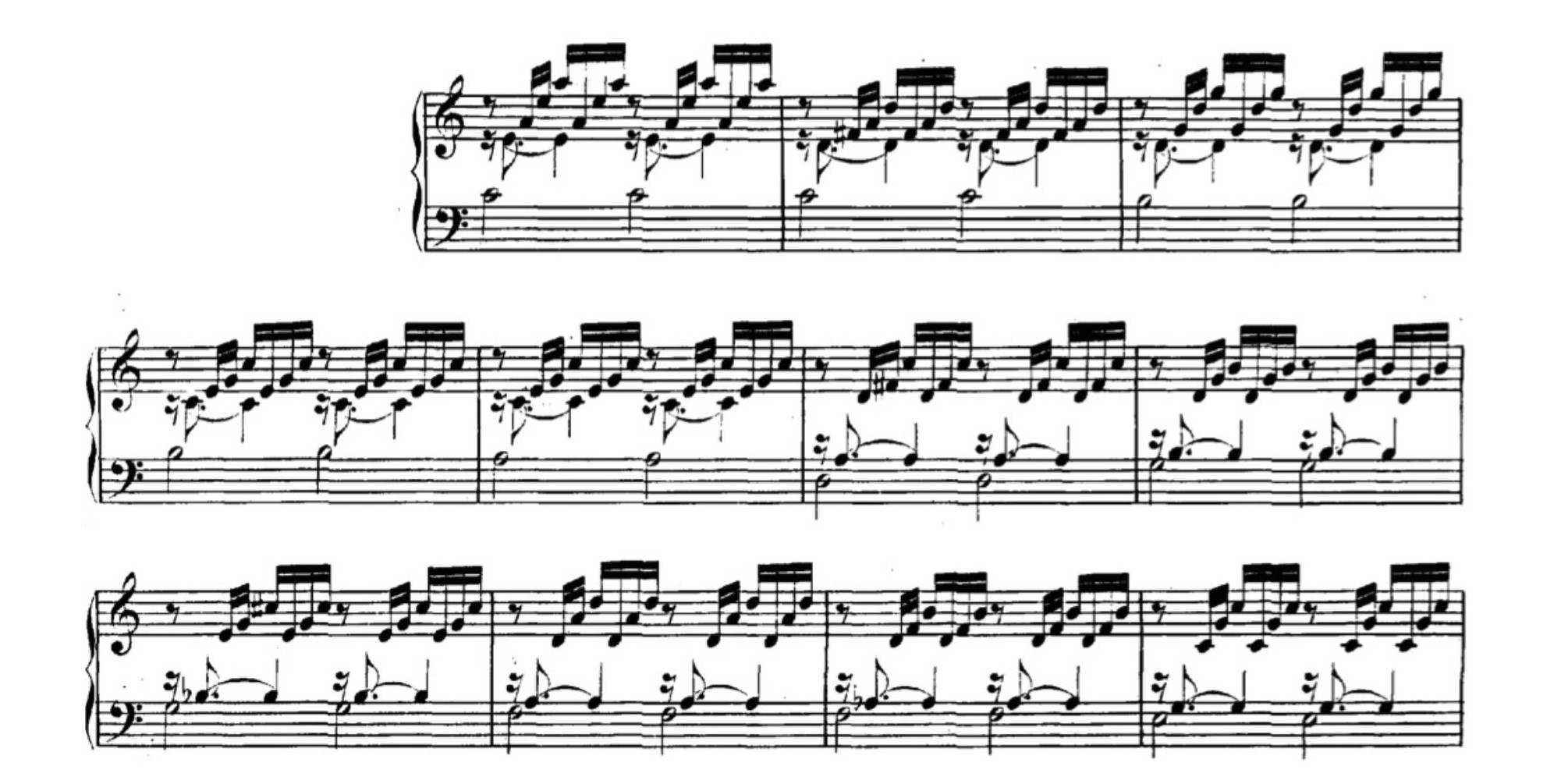 Fig. 8: Bach: BWV 846, c. 5-15.