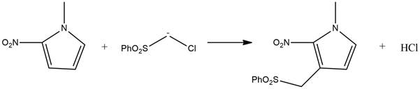 Sustitución nucleofílica de Vicarius del
N-metil-2-pirrol