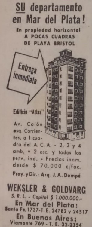 Mar Del Plata El Primer Boom De La Propiedad Horizontal 1948 1960