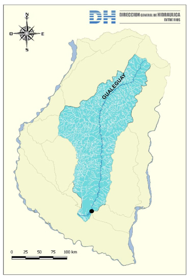 Mapa
de la Cuenca del río Gualeguay.