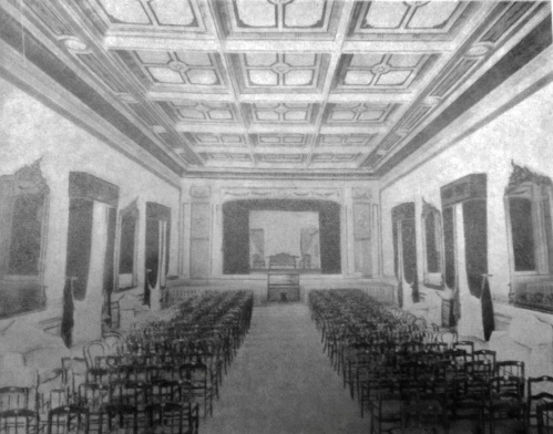 Sala principal del teatro (circa 1902).