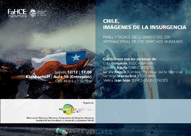 Flyer de la Jornada Académica “Chile, imágenes de la insurgencia”