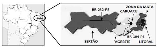 CAA campus location related to Pernambuco and Brazil