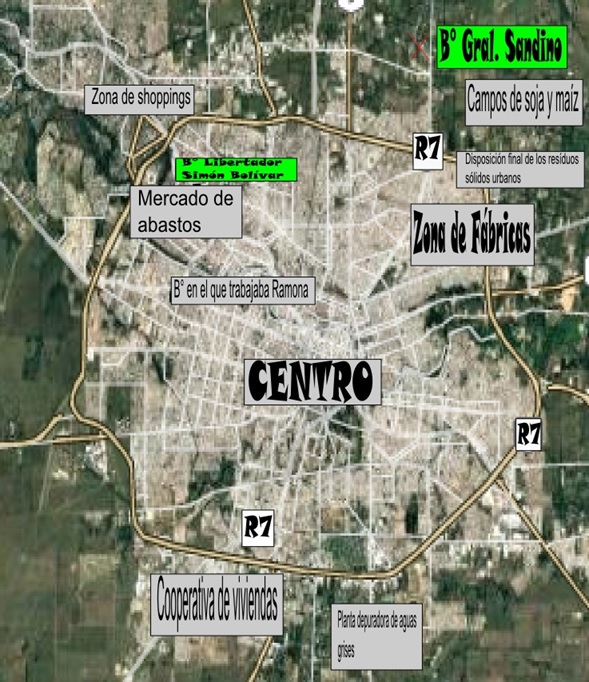  Ejemplo de mapa de ubicación del barrio de residencia respecto al derecho
a la ciudad.