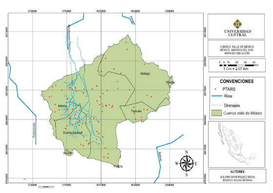 Inventario de PTAR en la cuenca de Valle de México