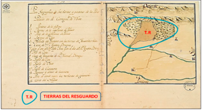Mapa de las regiones de Cucunubá, Ubaté y pantano de Peña Palacio (1797).