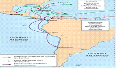 Rutas
de comercio con Buenos Aires, Chile, Perú, de Quito, Guayaquil, del Chocó con
las provincias del sur de México se vincularán al istmo de Panamá