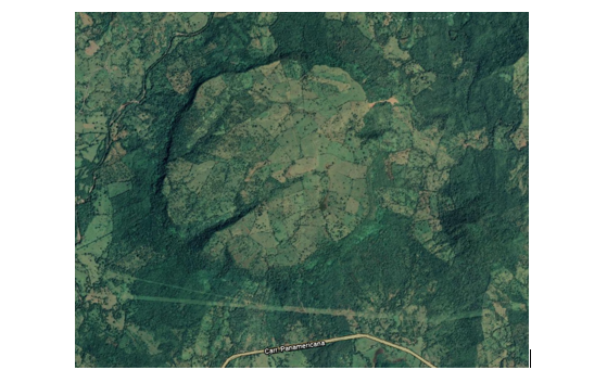 Vista satelital de la meseta de Chorcha. Fuente: