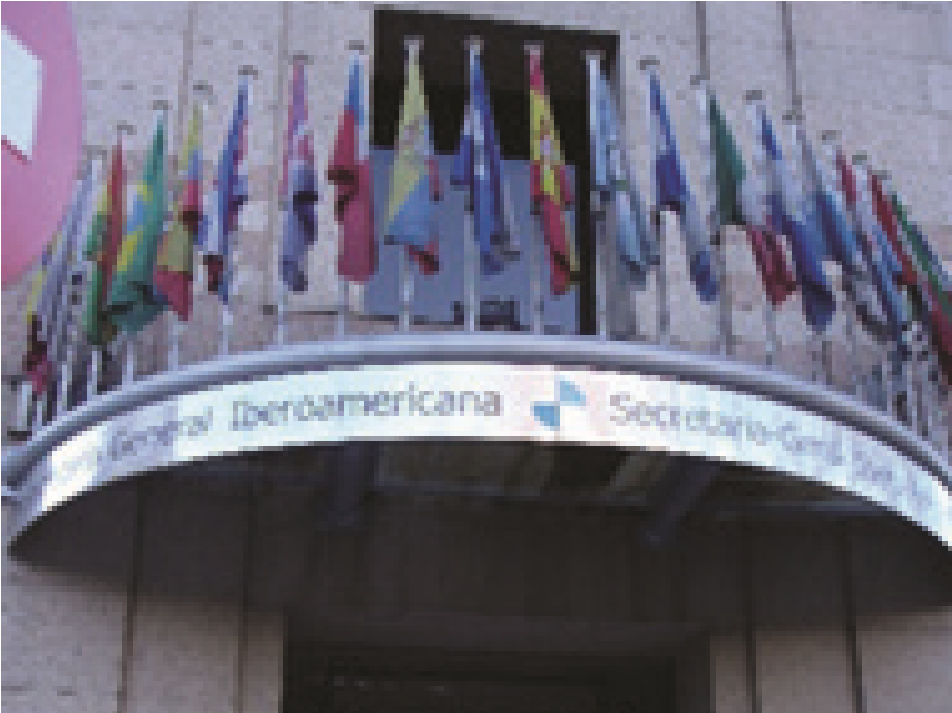  Sede de la Secretaría General Iberoamericana, lugar de
votación en Madrid sobre el Paseo de la Castellana. Comicios
electorales costarricenses 2014.