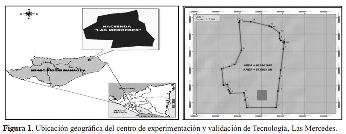 Ubicación geográfica del centro de experimentación y validación de Tecnología, Las Mercedes.