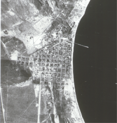 Toma aérea de Puerto
Madryn. 1970
