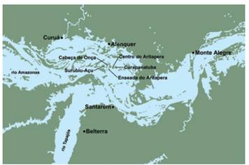 Map of Aritapera Region, Santarém, Brazil