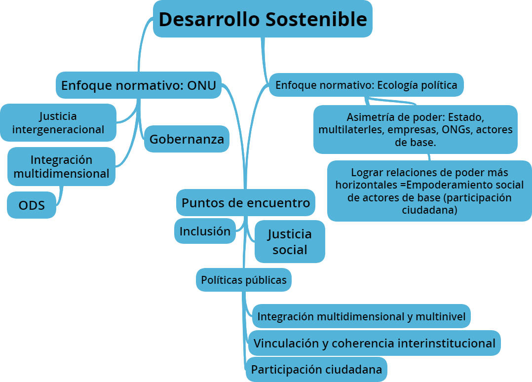Figura 2: Desarrollo
sostenible: enfoque de la ONU y
ecología política