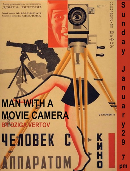 Hermanos Stenberg, afiche de la película El Hombre de la cámara de Dziga Vertov. (1929).