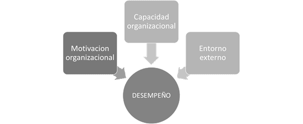 Desagregación del desempeño organizacional en tres
dimensiones