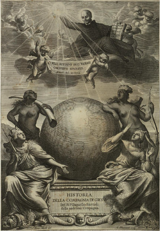 Grabado de Jan Miel y Cornelis Bloemaert de 1659 para
el libro de Daniello Bartoli
SJ.