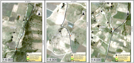 Mapa de comparación de los
datos de campo con los datos de las imágenes satelitales.