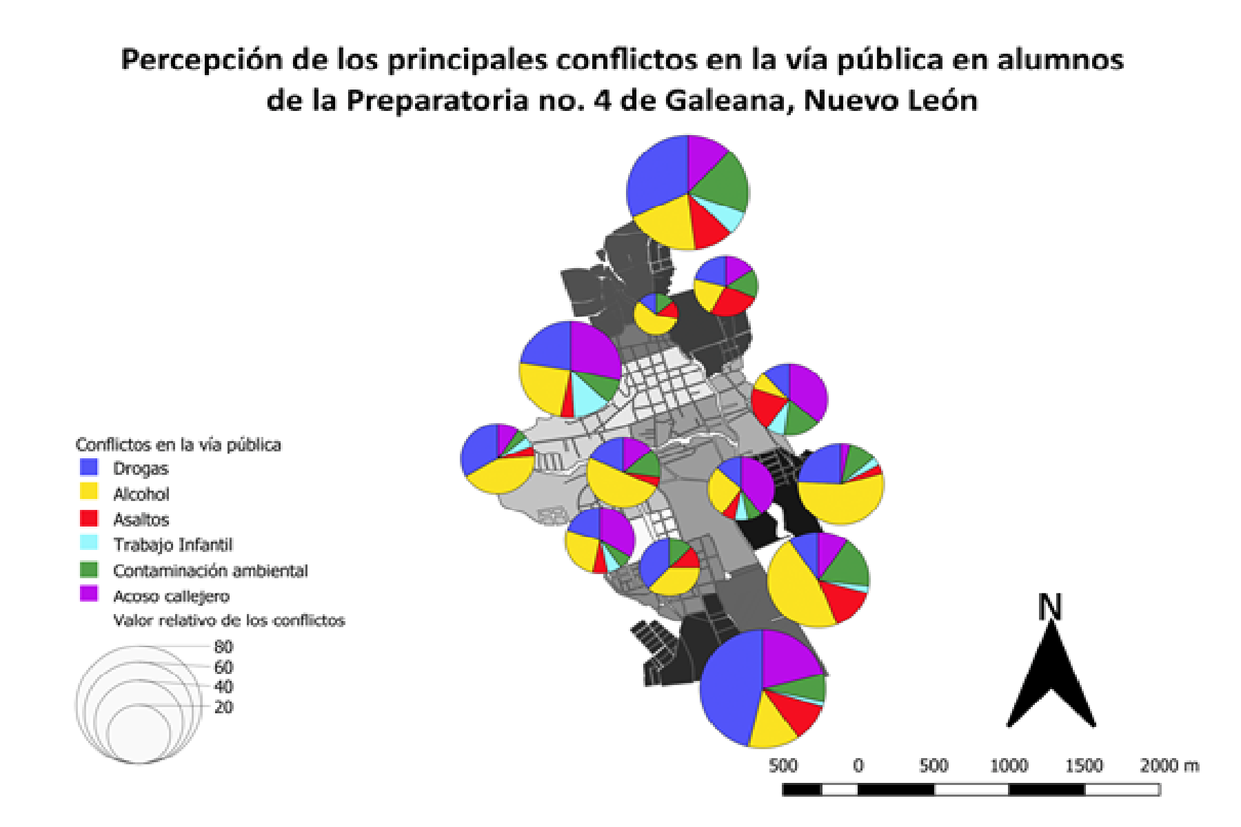 Mapa de la percepción de los conflictos públicos
en Galeana