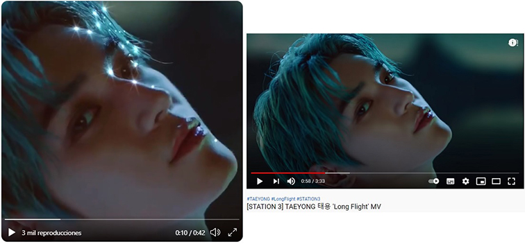 Fancam y video del
cantante Taeyong del grupo NCT con la canción Long
Flight que es tomado para producirlo.