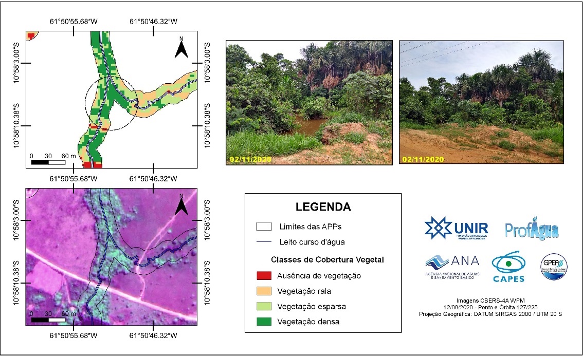 Vegetação densa identificada nas APPs da microbacia
do igarapé Nazaré