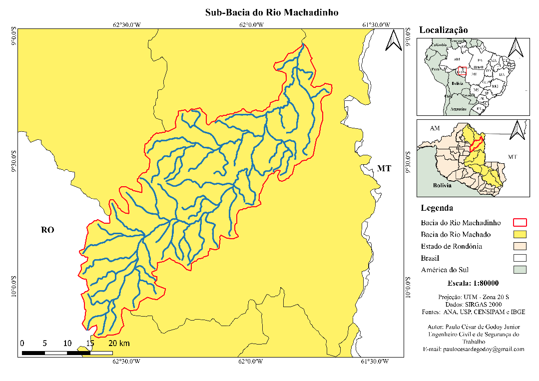 Localização da Sub-Bacia do Rio Machadinho - RO