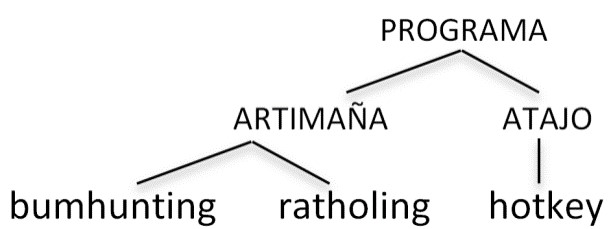 Representación
arbórea del campo semántico programa 

 