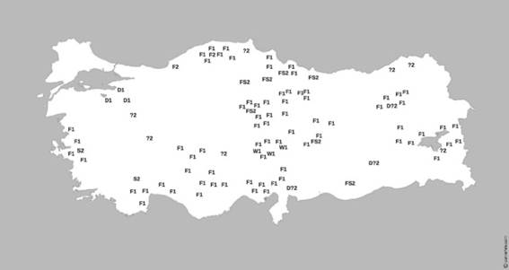 Anatolian Cannabis
germplasm distribution and proposed use