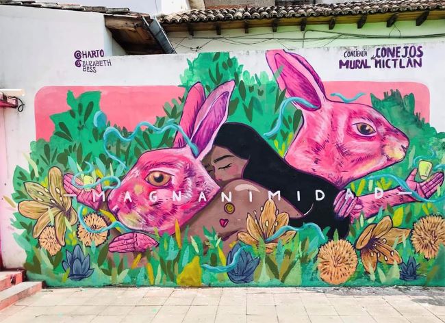 Mural Colectivo del colectivo Conejos de Mictlán. Tuxtla
Gutiérrez, Chiapas.