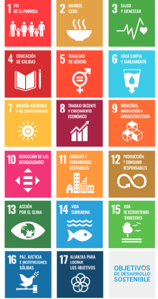 Objetivos
de Desarrollo Sostenible (ODS) determinados por el Programa de Naciones Unidas [22].
