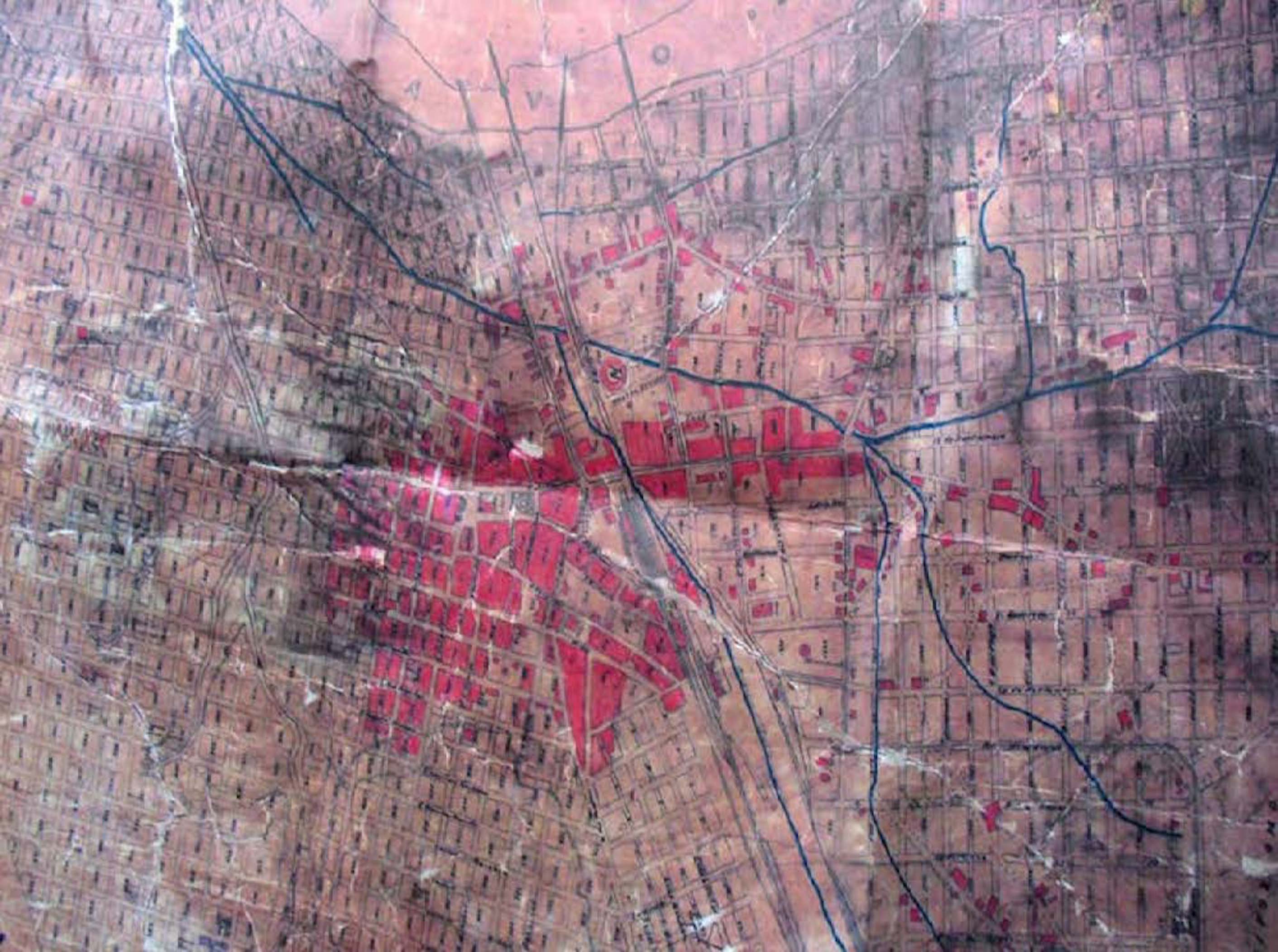 Plano de Ciudad Juárez, mostrando la Ciudad Moderna, escala 1:5000