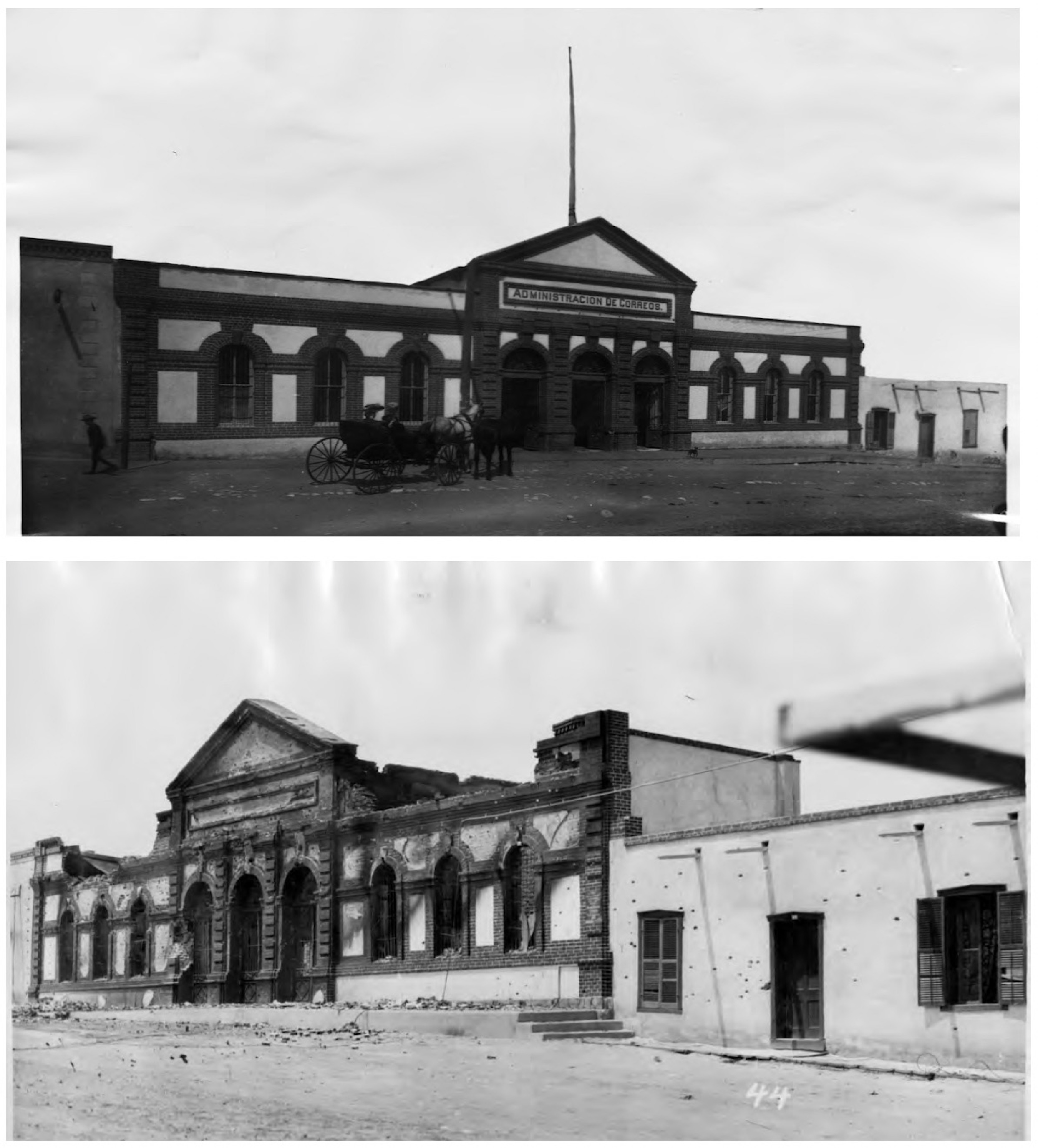 Oficina de Correos, antes y después de los combates