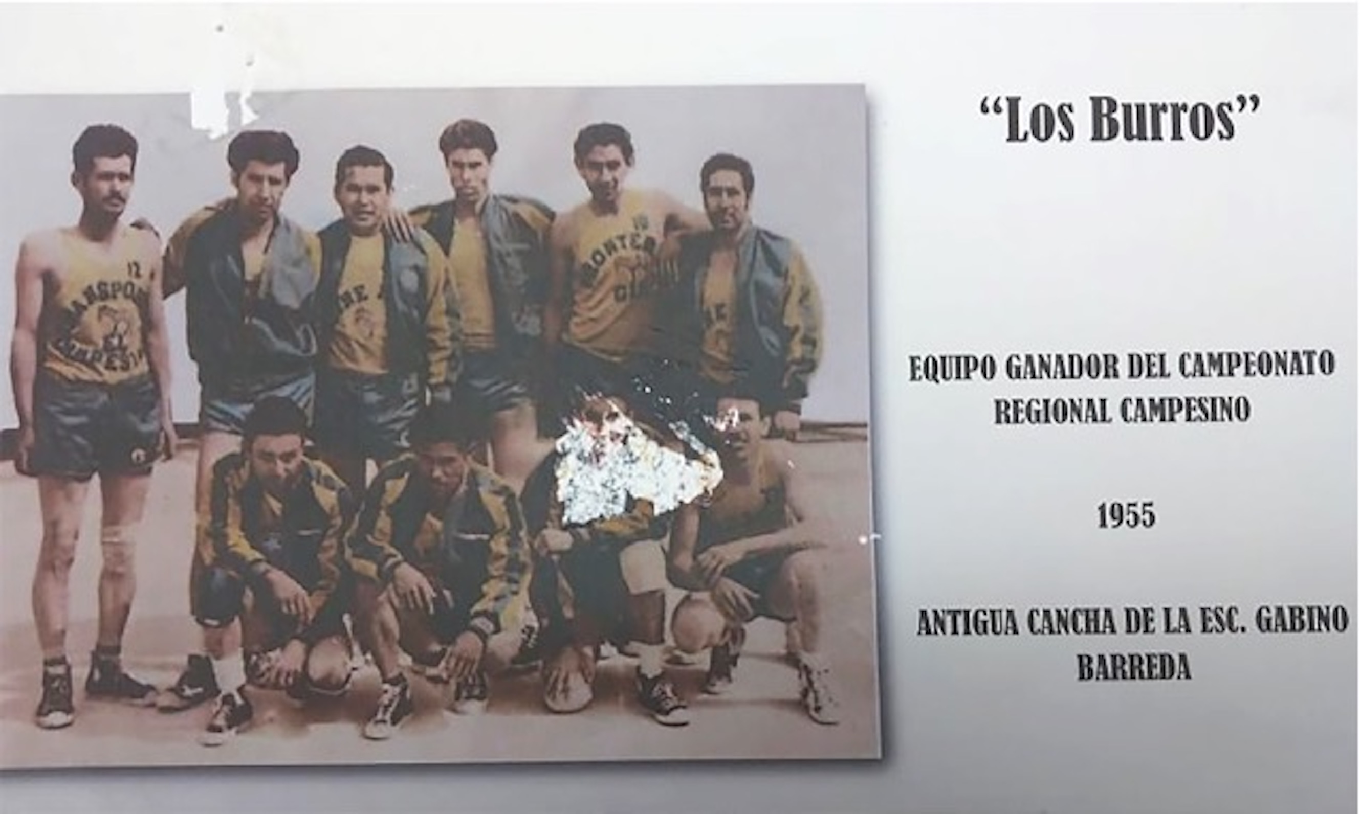 Equipo Los Burros de
Guadalupe, campeones en 1955
