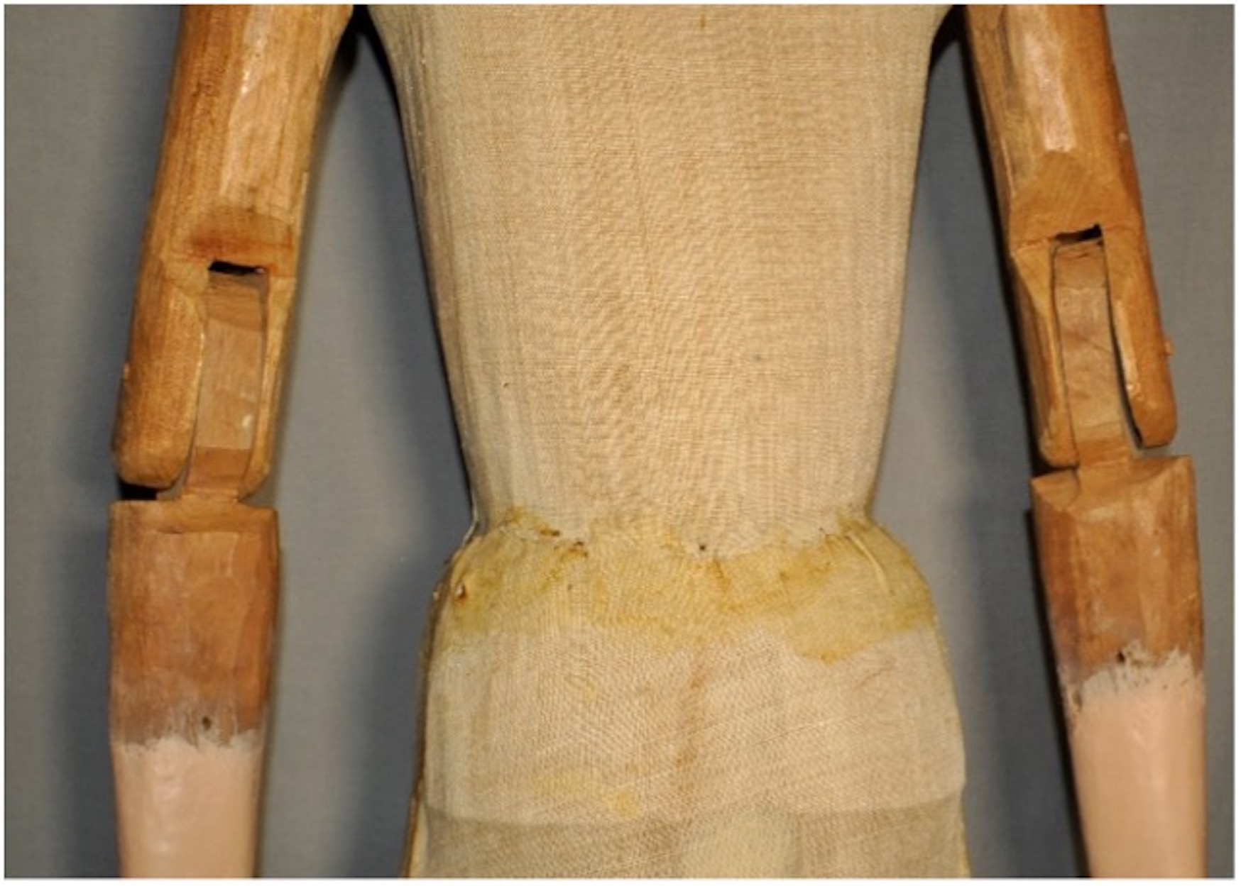 Textil que recubre
el soporte de madera