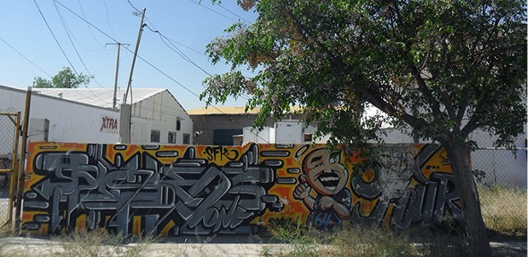 Grafiti elaborado dentro del proyecto Intervención
de muros por medio de grafiti en la colonia Melchor Ocampo.