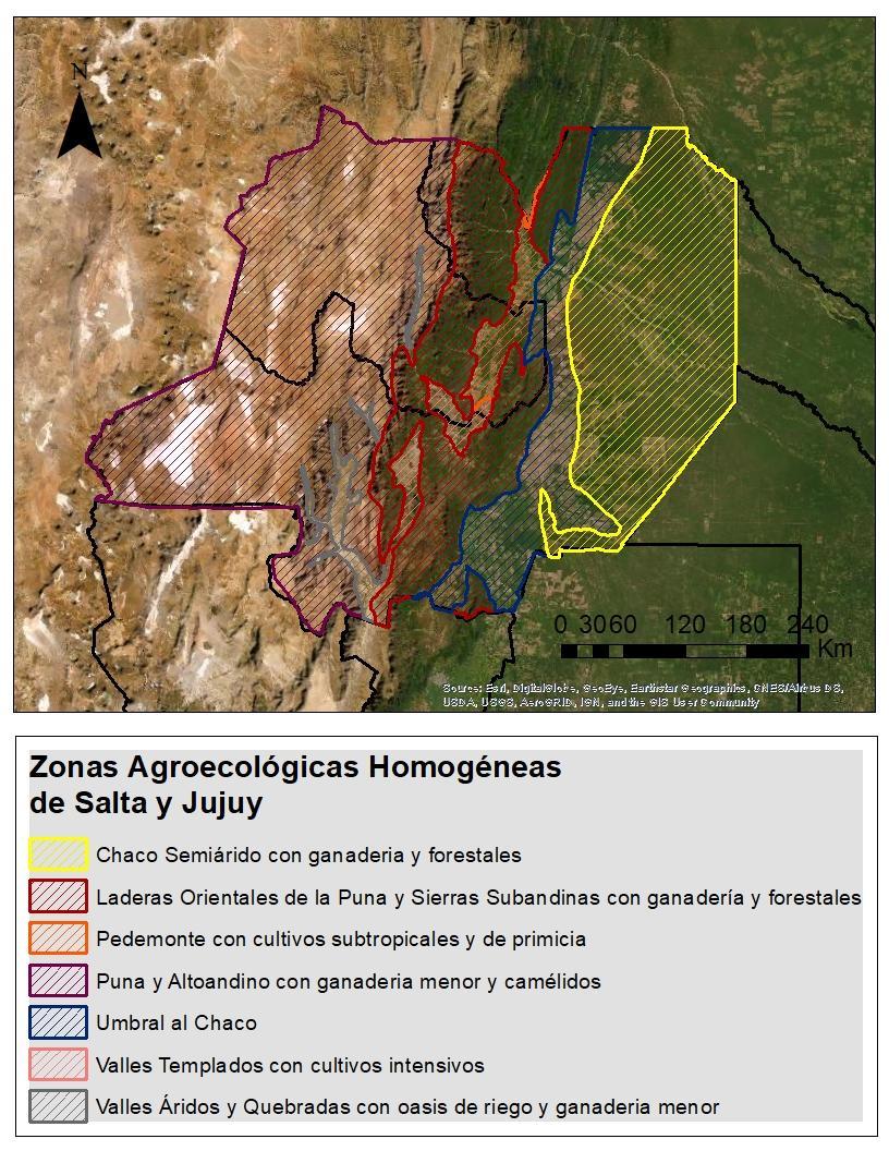 Zonas agroecológicas
homogéneas de la Provincia de Salta y Jujuy