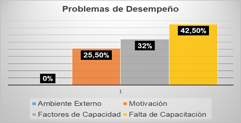  Problemas de Desempeño
Organizacional