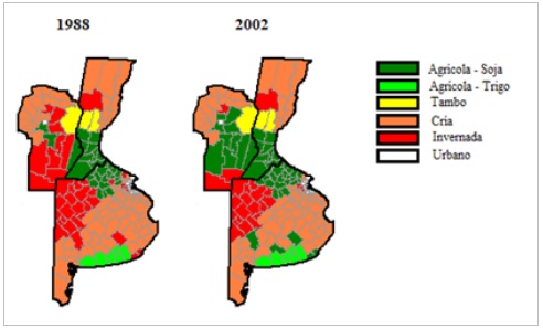 Figura  1. Zonificaci&oacute;n productiva de la regi&oacute;n pampeana. 1988/2002.