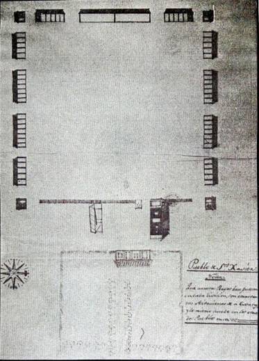 San Xavier en 1793 bajo administración mercedaria