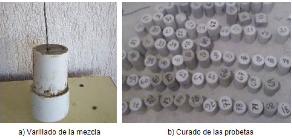  Procedimiento de varillado y curado
de mezclas