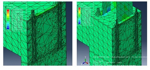 Shear stresses in base plate and anchor bolts.