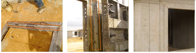 Incorporación de bisel a 45° para evitar
desprendimiento de bordes de ventana.