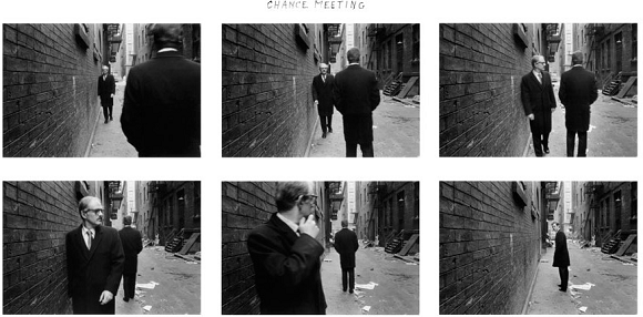 D. Michals, Encuentro Casual, 1970