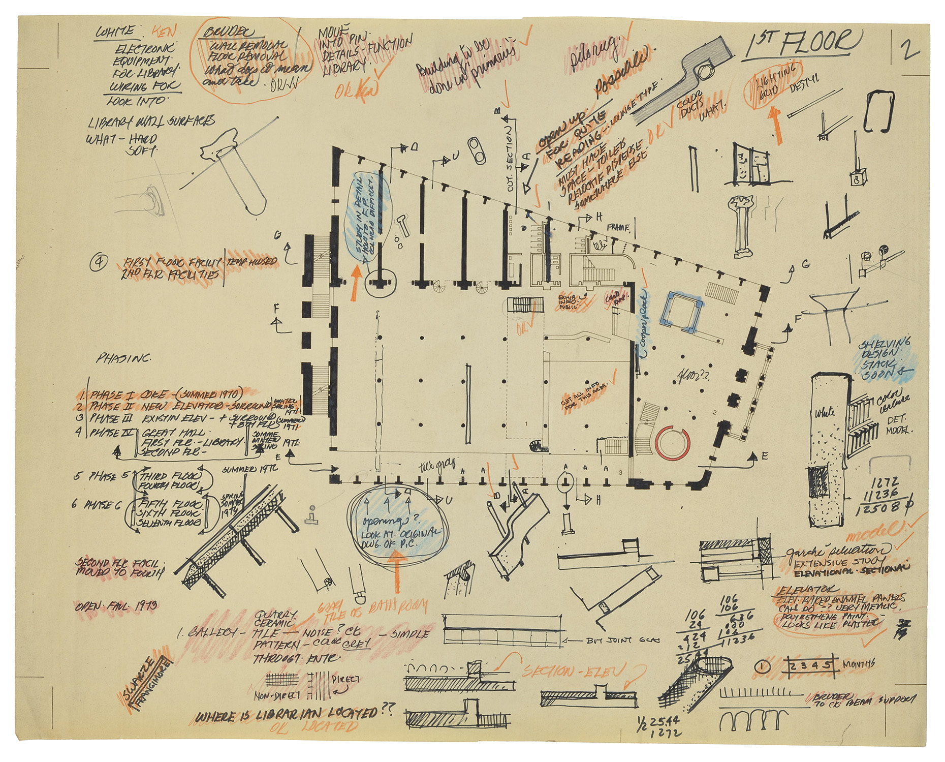 Transformación interior
del edificio fundacional de la Cooper
Union:
Planta baja del proceso de diseño