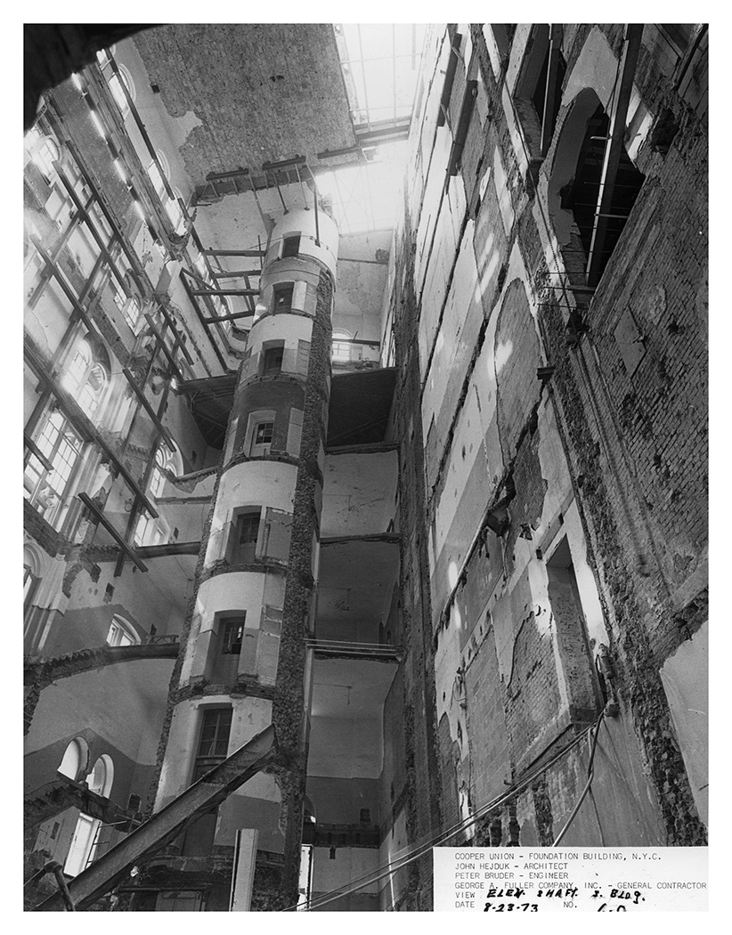 Zona sur del edificio de
la Cooper
Union
en obras