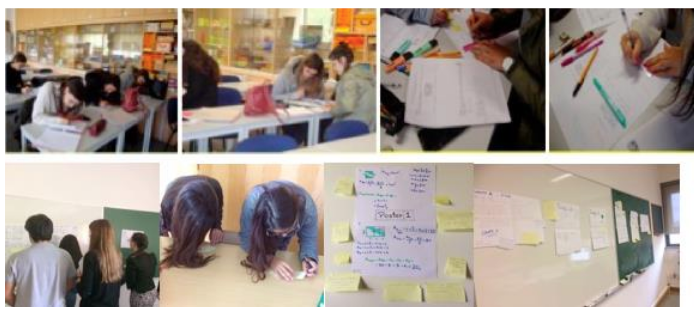 Alunos executando diferentes passos de GW