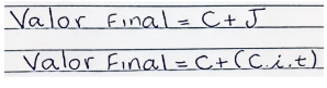 Formalização da ideia de valor final 

 