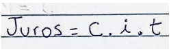 Formalização de juros